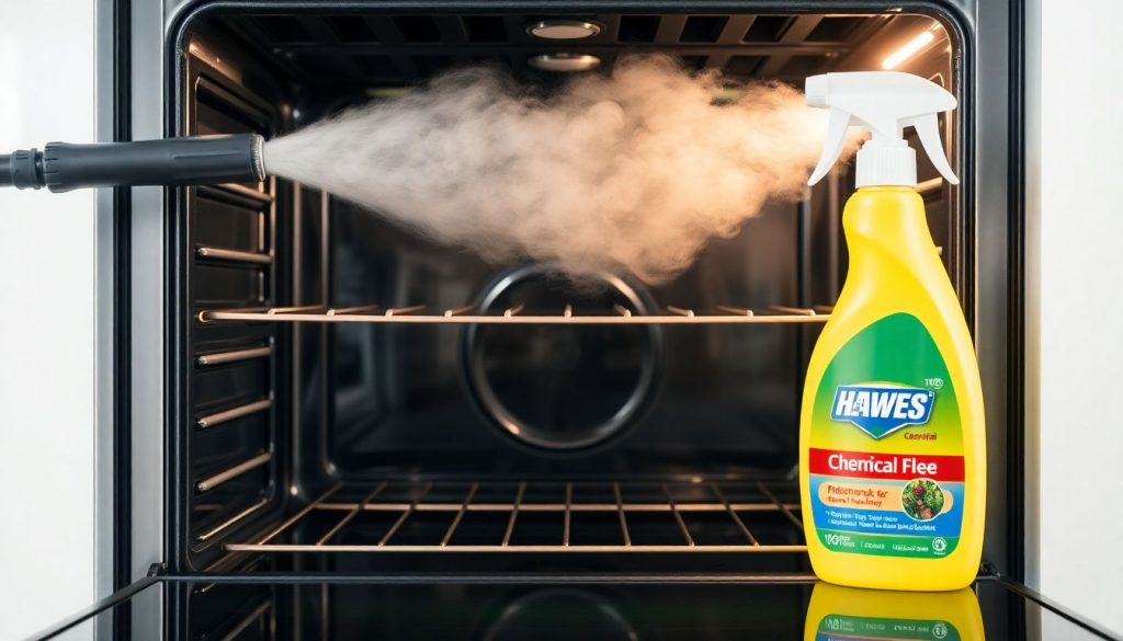 Vergleich der Backofenreinigung: Ein Dampfreiniger und ein Backofenspray
