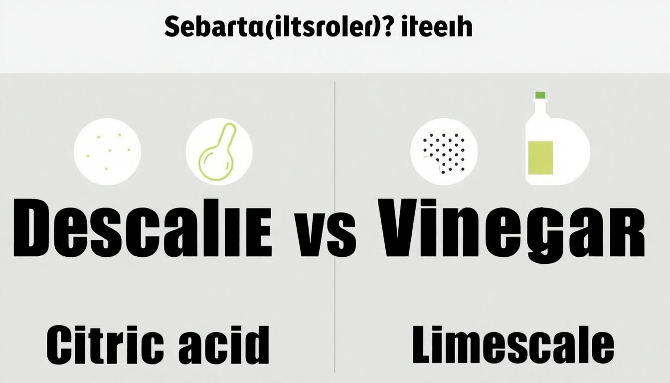 Vergleich der Entkalkung eines Geschirrspülers mit Zitronensäure und Essig. Grafische Darstellung der beiden Methoden.