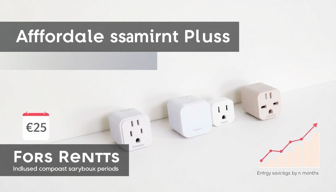Header-Bild: Fünf verschiedene günstige smarte Steckdosen unter 25 Euro, die sich für Mieter in 6 Monaten amortisieren