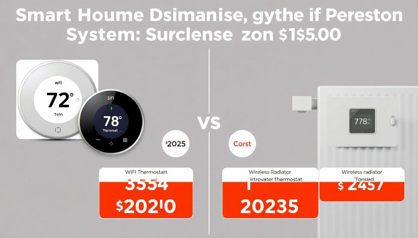 Header-Bild: Kostenvergleich zwischen einem WLAN-Thermostat und einem Funk-Heizkörperthermostat für die Smart-Home-Heizungsnachrüstung 2025.