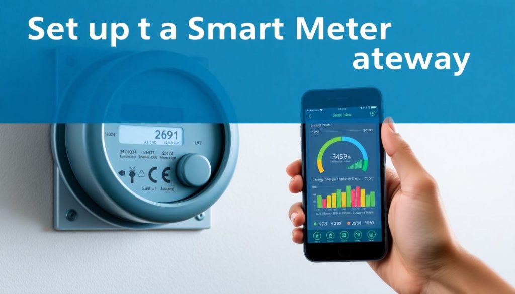 Header-Bild: Smart Meter Gateway mit einem Tablet, das Energieverbrauchsdaten anzeigt.