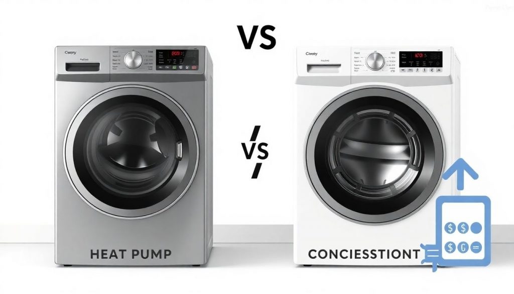 Header-Bild: Moderne Wäschetrockner im Vergleich – Trockner mit Wärmepumpe und Kondensationstrockner mit Fokus auf Stromkosten 2025
