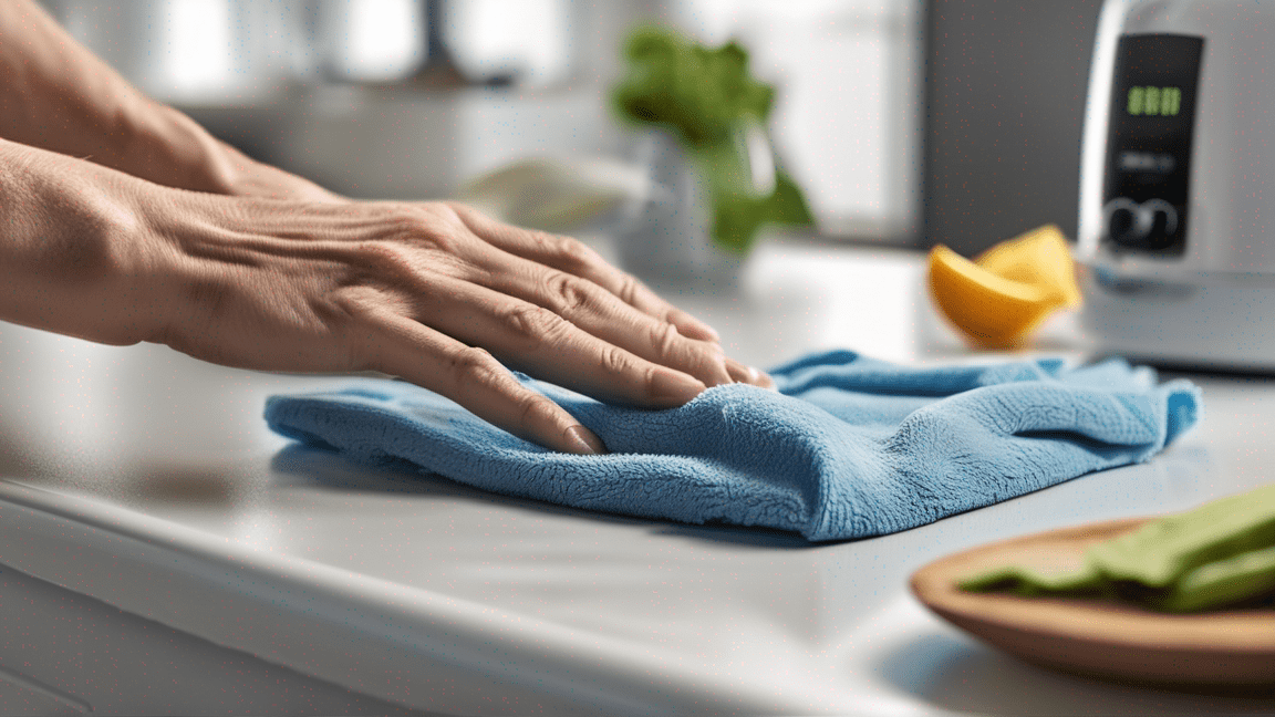 Energiemessgerät misst Standby-Verbrauch eines Kühlschranks.