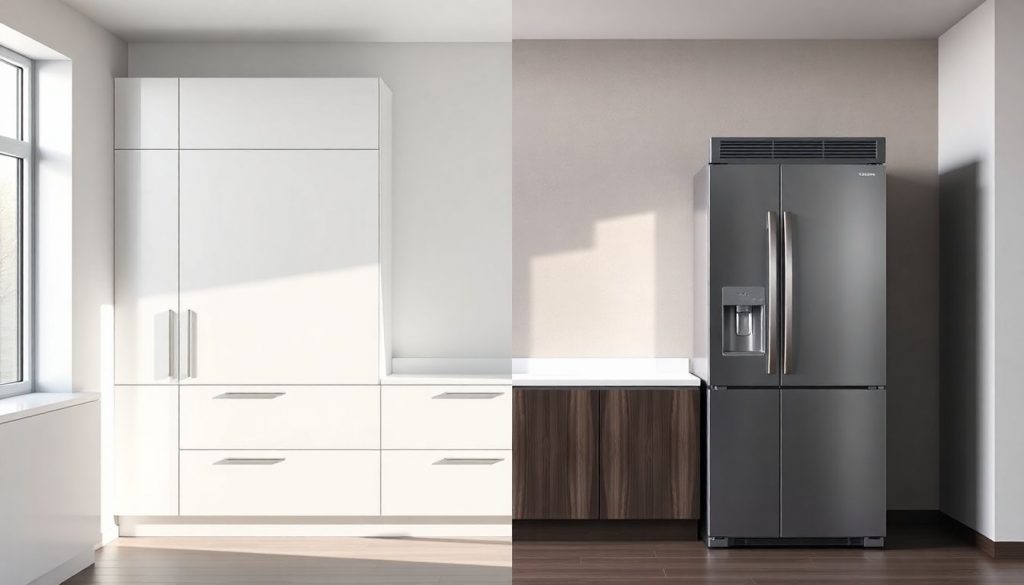 Einbaukühlschrank vs. freistehender Kühlschrank: Vor- und Nachteile für Ihre Küchenplanung