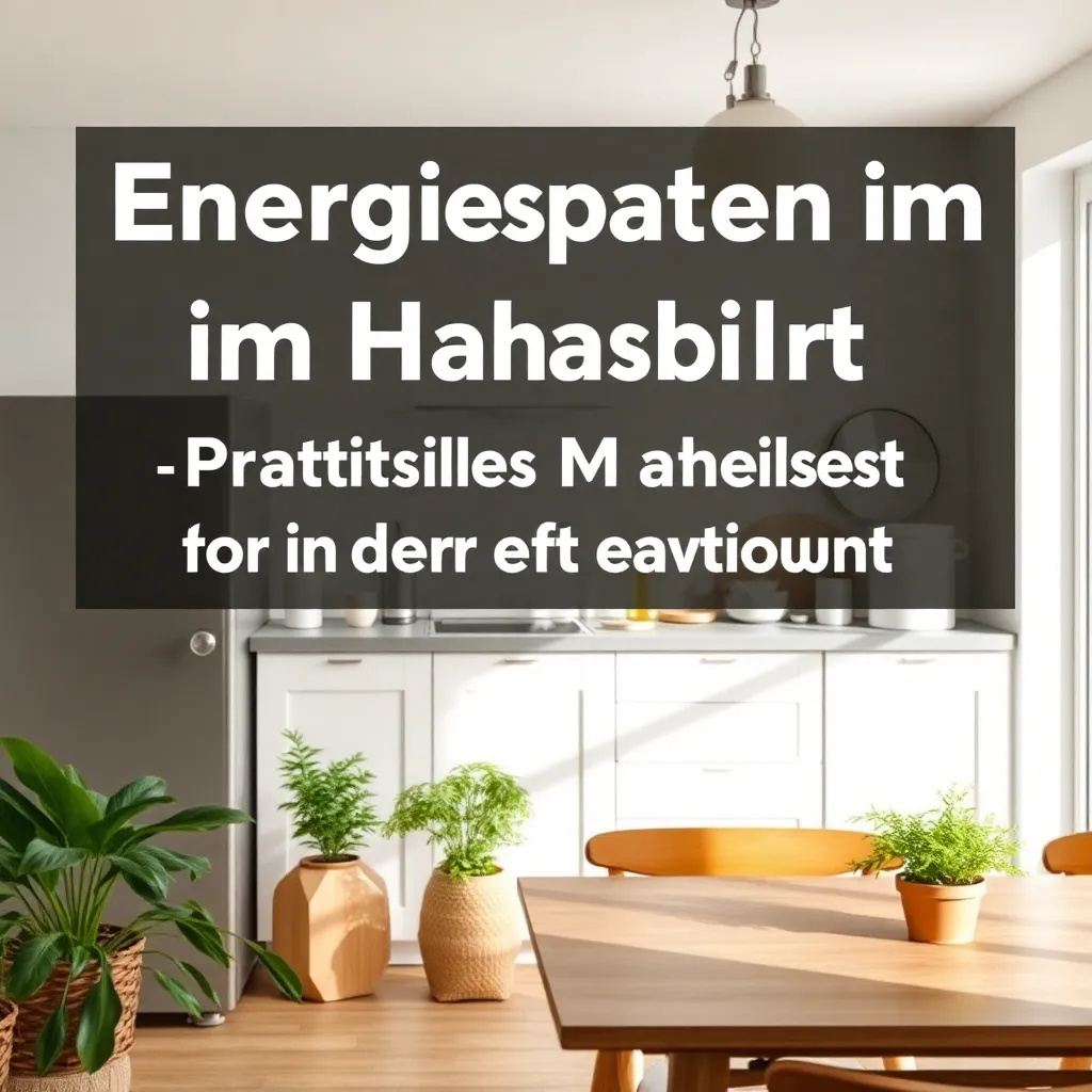 Energiesparen im Haushalt: Praktische Maßnahmen für den Alltag