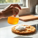 Spülmittel wird als Reiniger für eine fettige Herdplatte verwendet.