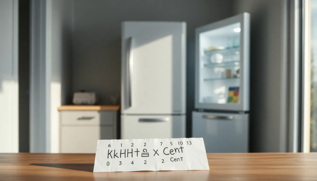 Kühlschrank mit Energiemessgerät und Berechnung der Stromkosten