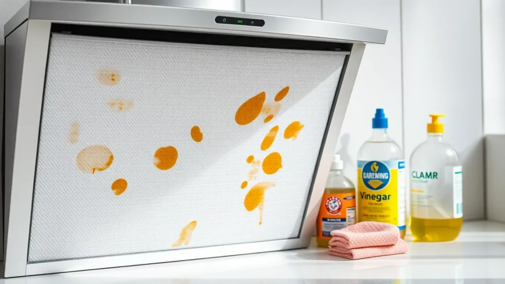 eingetrocknete Flecken Dunstabzug Filter Mythos Fakten – Titelbild